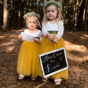 Mustard yellow flower sales girl dress