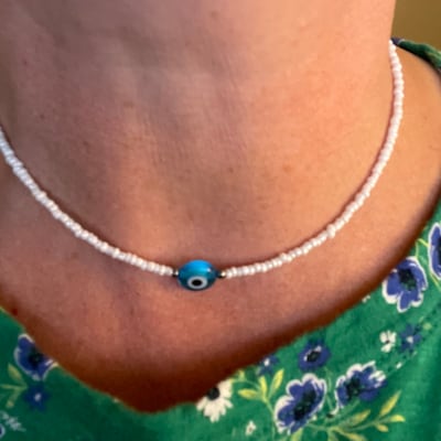South Beach Beaded Choker,dainty Choker, Trendy Jewelry, Beach Vibe ...
