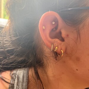 18G/16G Tiny Sun Cartilage Flat Back Labret Stud Sun Stud - Etsy