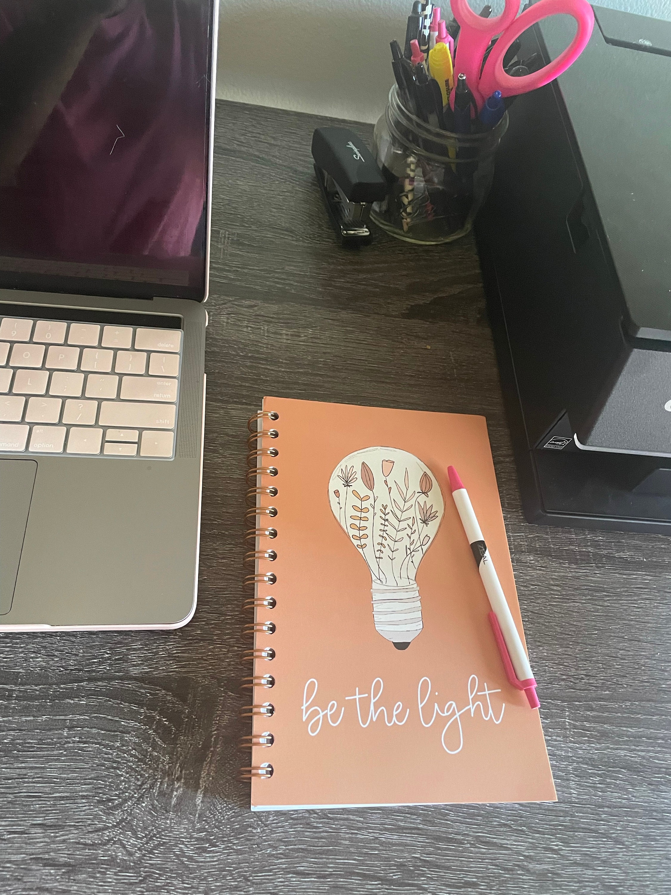 Christian notebook | Soft cover Bible journal | Spiral notebooks | Prayer journal | Be the light