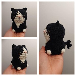 かわいい猫のあみぐるみ編み図、縫わずに作れる6種類のパターン