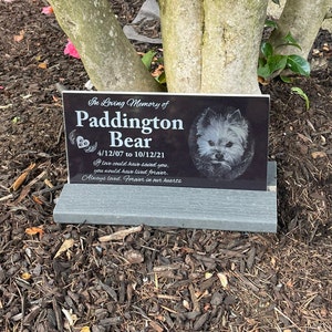 Choose Your Size Personalized Pet Headstone Tombstone Laser - Etsy