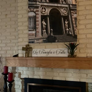 Targa da parete in legno con scritta Family is Everything, divertente decorazione da tavolo per la casa, targa in legno positiva, per camera da