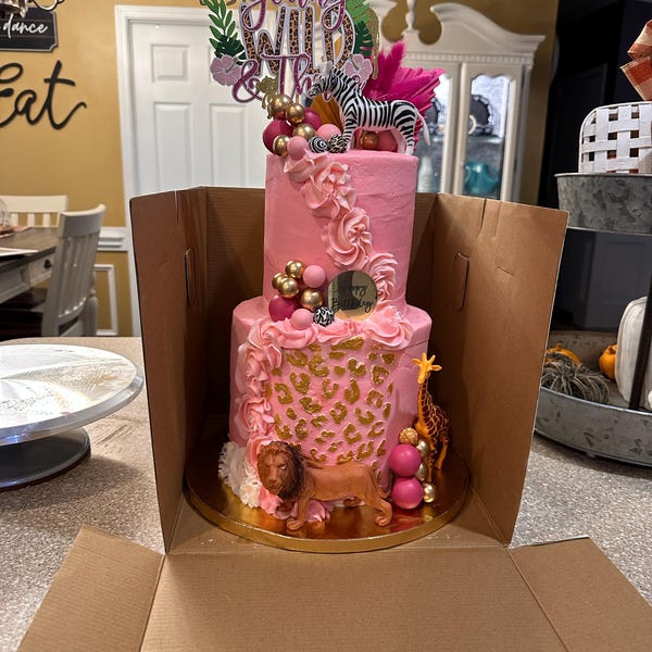 Personalized Fourever Wild Cake Topper Jungle Theme Cake Topper Safari ...