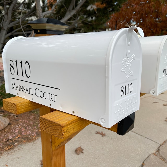 Customized Mailbox Numbers Decal - Personalized Street Address Vinyl  Stickers VWAQ - CMB17