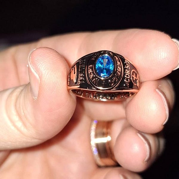 Customizable Class Ring for Women, Exclulsive Design With Heart and ...