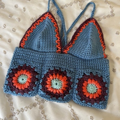 CROCHET PATTERN Sunflower Boho Crochet Halter Top Written - Etsy