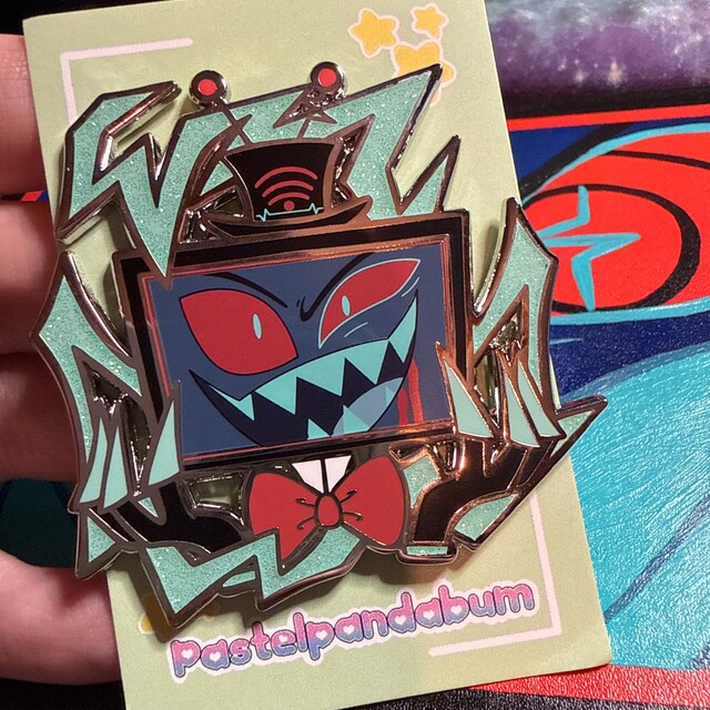 Hazbin Hotel - Vox & Valentino Enamel Pin Badges - Etsy