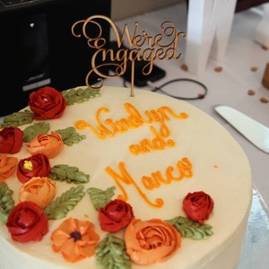 cake engaged topper sugarboo toppers