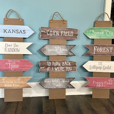 Wizard of Oz Directional Signs Party Pack Printable Follow the Yellow ...