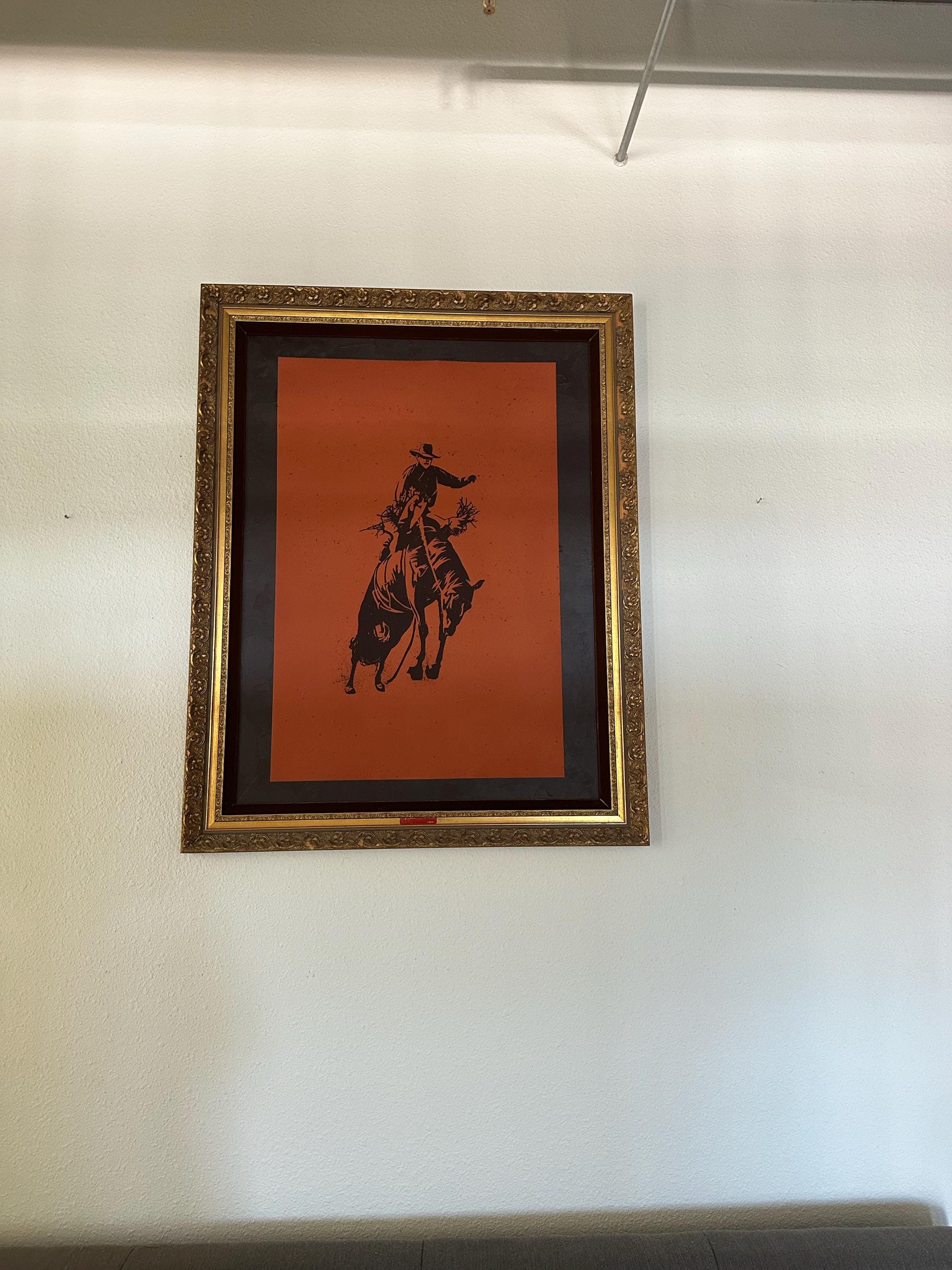 Bucking Bronco Graphic Print #1, Southwestern Western Room Decor, Cowboy Wall Art, Modern Eclectic Poster, Boho Wall Art, Illustration Print