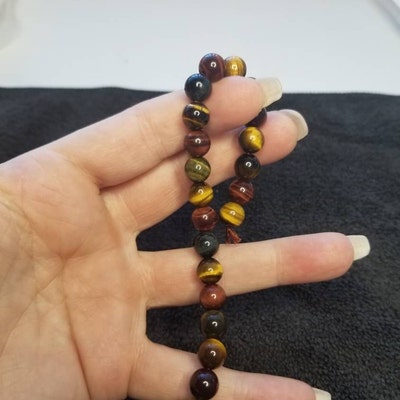Yellow Red Blue Tiger Eye Beads Grade AAA Genuine Natural - Etsy