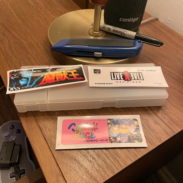 スーパーファミコンカートリッジのゲームラベル交換用。本物のような