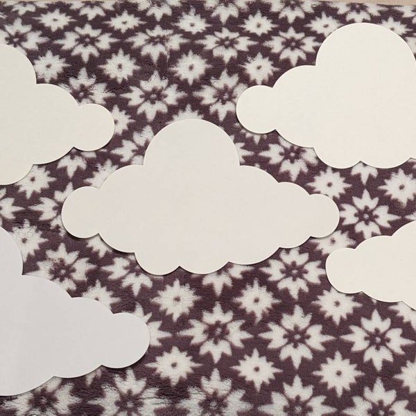 Clouds SVG Clipart: Fluffy White Cloud PNG Bundle (digital Download) - Etsy