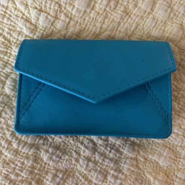 Leather Business Card Holder With Snap, Soft Calfskin