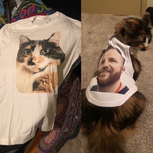 Cat and Owner Shirt Birthday Gift Cat Mama Matching Shirts Picture Cat on Your Shirt Custom Owner Cat Cat Lover Etsy