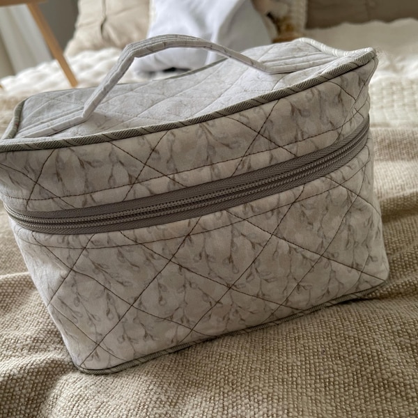 Quilted Vanity Bag Sewing Pattern PDF With Video Tutorial – 3 Size ...