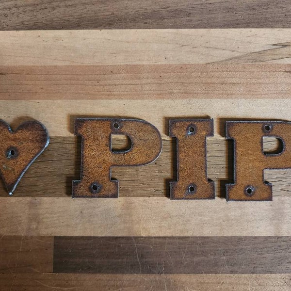 SHIP NOW - Metal Rustic Letters - ORDER as Many Letters as You Need - 2 ...