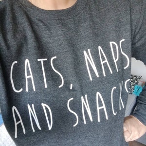 cats naps and snacks jumper