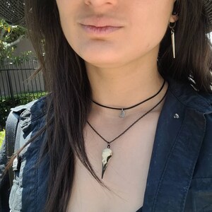 Bird Skull Necklace Crow Pendant Goth 
