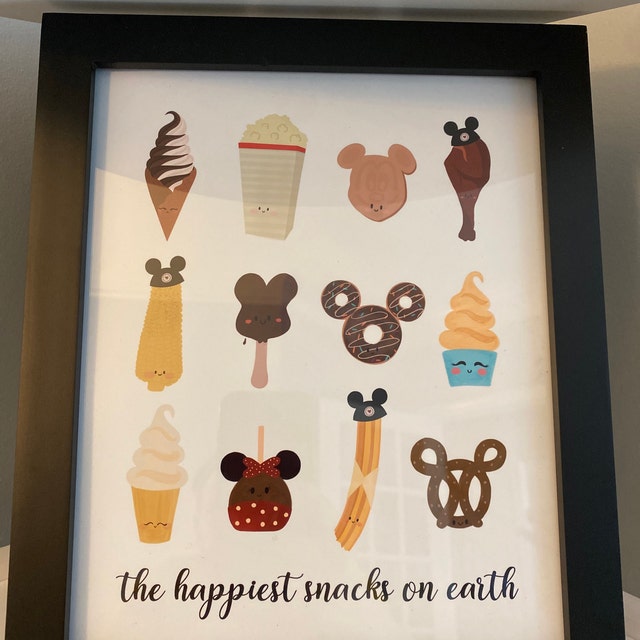 Disney Snacks Art Print Disney Lover Gift Disney Food 