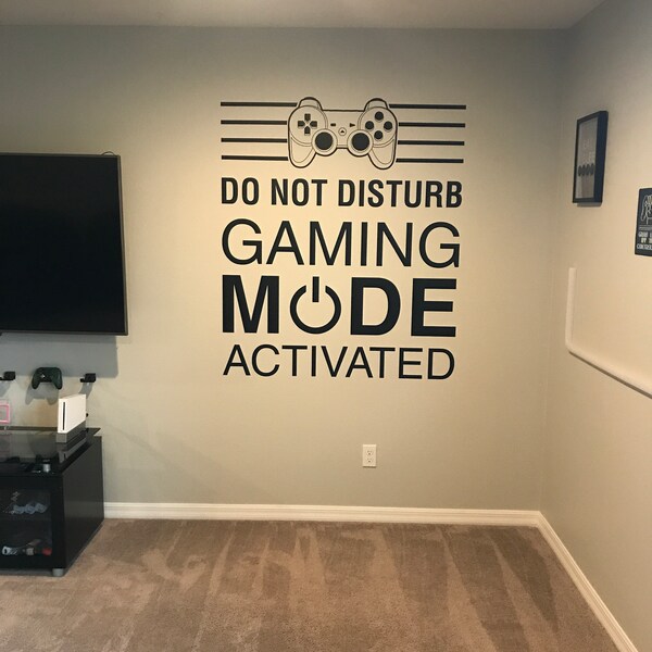 Gamer Wall Decor, Gaming Mode, Wall Decal, Gamer Decor, Gaming Room, Wall Decor, Video Game ...