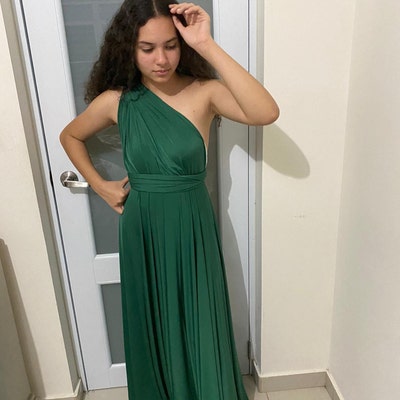 Luxe Custom Emerald Green Infinity bridesmaid dress