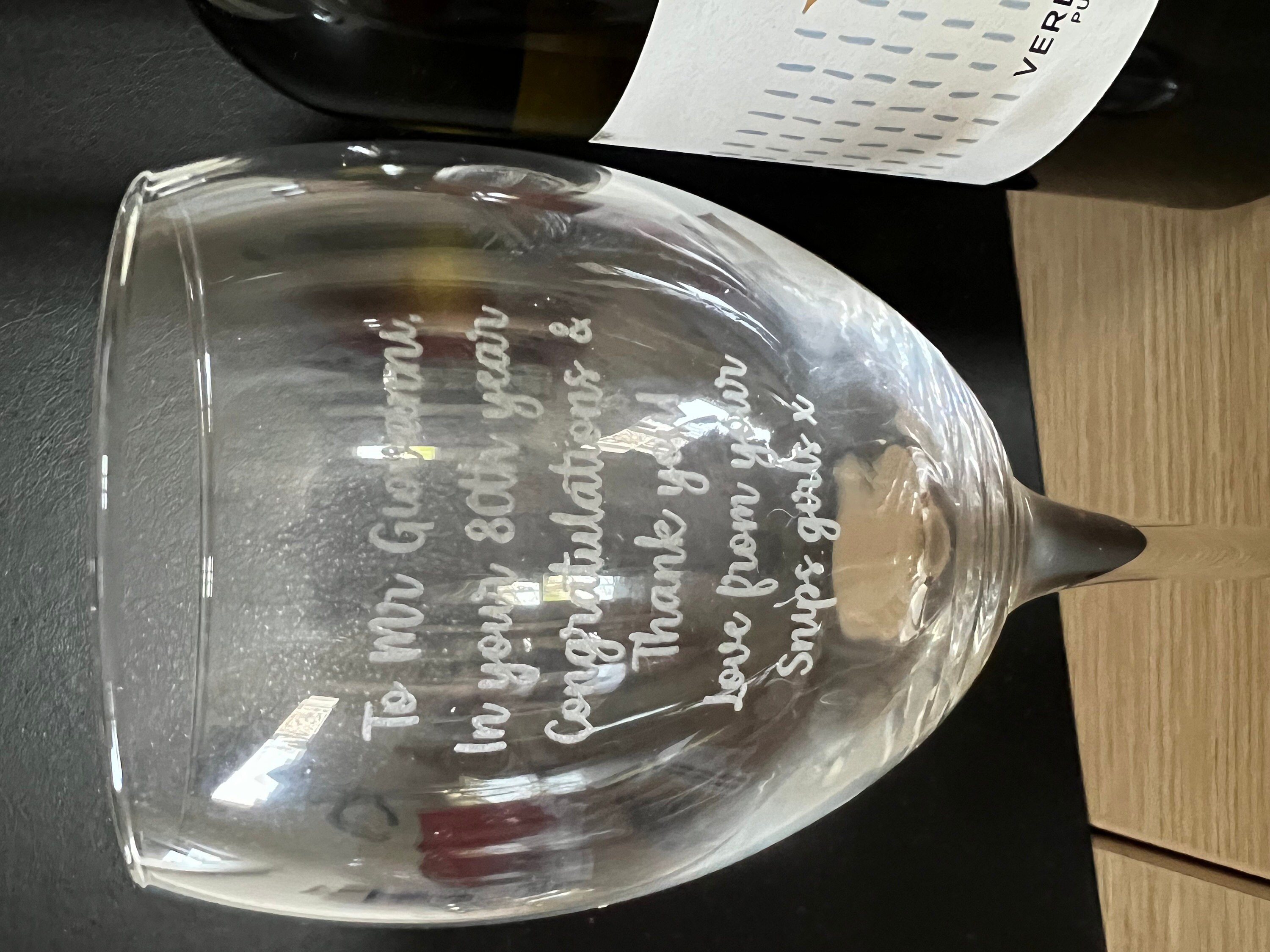 Personalisiertes Glas, mehrere Designs und Glasarten – Weinglas, Pint und Bierglas, Whisky, Champagner, Gin, Latte – gravierte personalisierte Geschenke