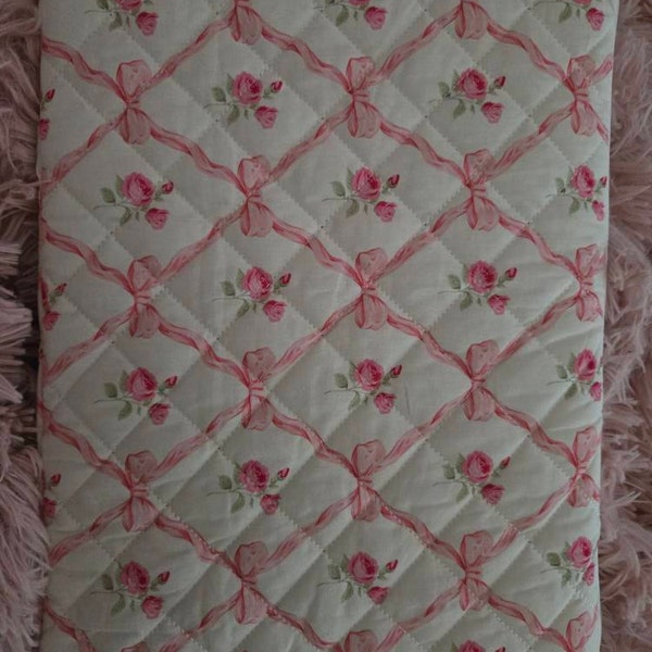 Blue - Handmade Quilted Cotton Laptop Bag 27
