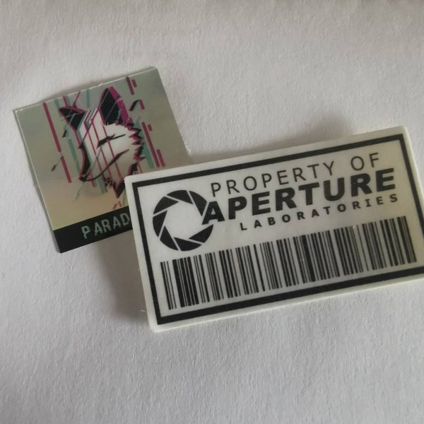 Property of Aperture Laboratories Sticker, Label, Product Barcode ...
