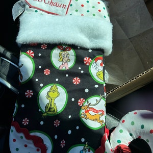 Personalized Christmas Stocking Grinch Elf Stocking - Etsy