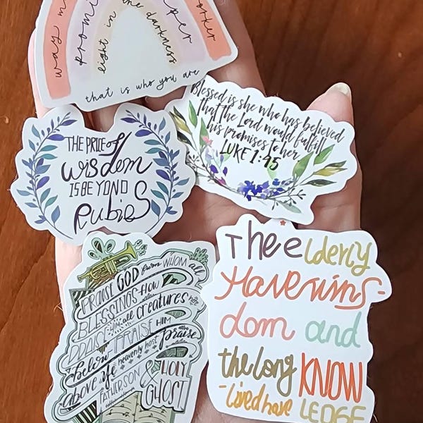 Christian Bible Verse Stickers: Waterproof Faith Decals for Journal ...