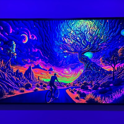 View of Spiritual Visionary Art With Wise Shamanic Woman Merged With Nature ...