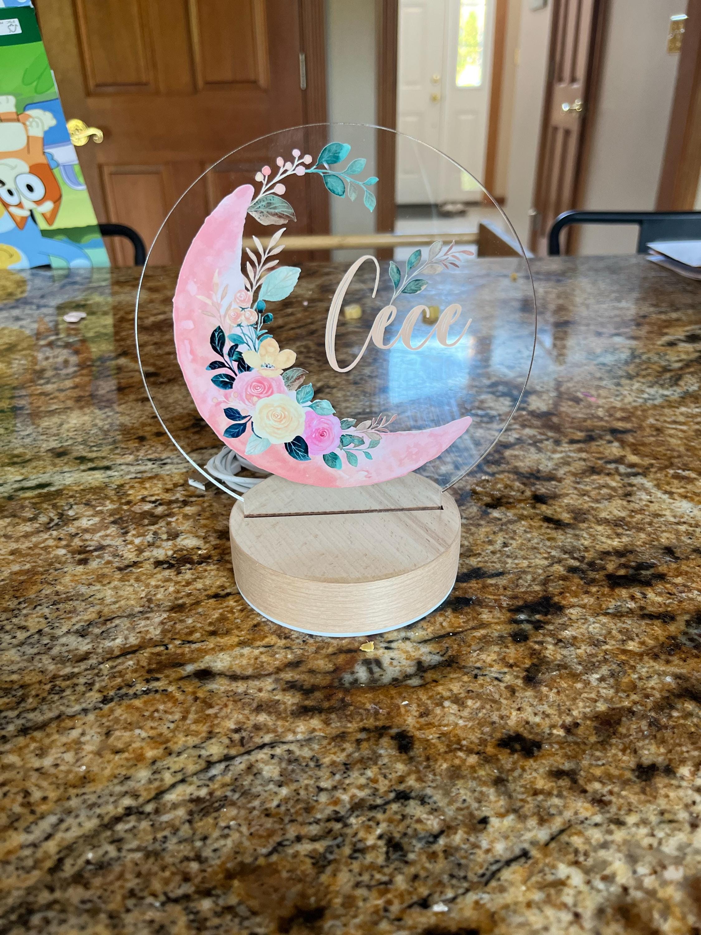 Baby Girl Gift, Personalized Night Light for Kids, Custom Night Light, Infant Gift, Personalized Lamp, Name Night Light