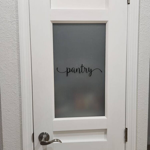 PLEASE USE FRONT DOOR (Arrow Left) – Vinyl Window Decal By Oracal