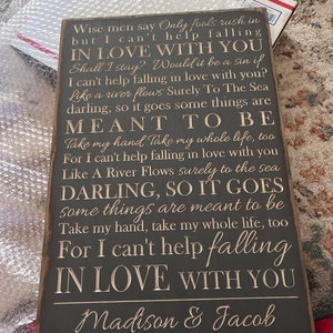 Personalized Carved Wooden Sign - "wise Men Say, Only Fools Rush In