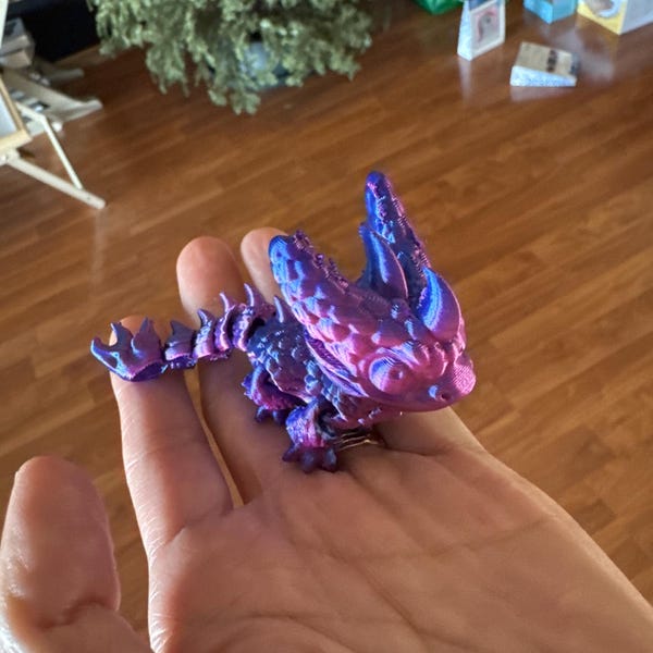 Flexi Dragon STL, 3mf, Print in Place, No Support, PLA, 3D Joy Store - Etsy