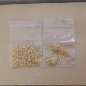 200pcs Gold plated 304 Stainless Steel Open Jump Rings, 2.5/ 3/ 5mm by 0.4mm (26 Gauge) Tiny, Connect Thin Chains  (#GB-155) photo