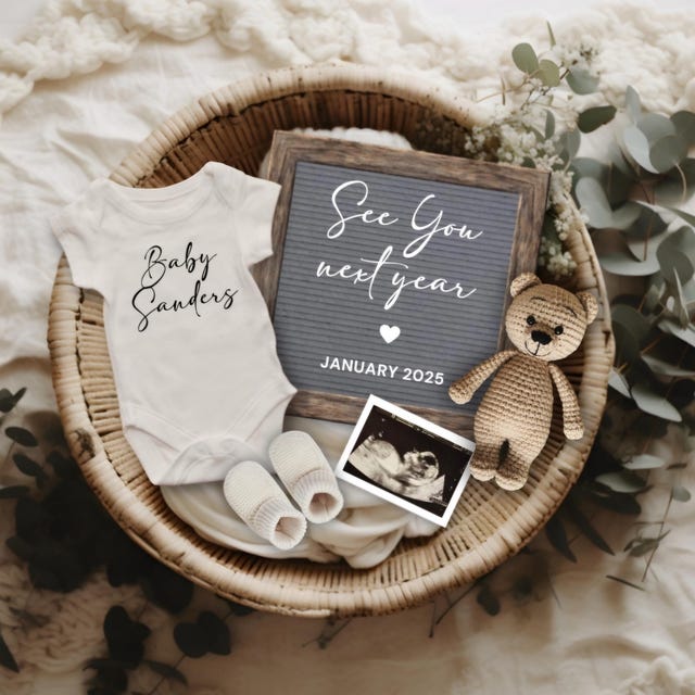 2026 New Year Baby Announcement, New Year Digital Pregnancy
