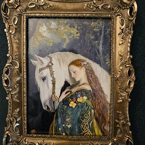 リアノン アートプリント ウェールズの馬の女神 ケルト神話 女性 自然