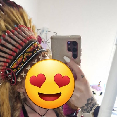 Indian Headdress Pink Replica Feather Warbonnet Native American Jewelry ...