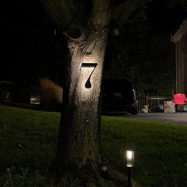 Custom Modern Solar House Numbers ,personalized Illuminated Address ...