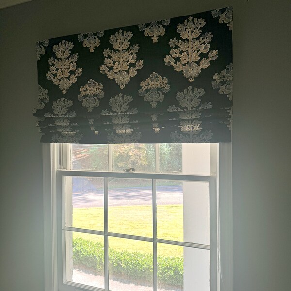 Custom Roman Shade! Blackout Shades, Flat Classic Fabric Roman Blinds ...