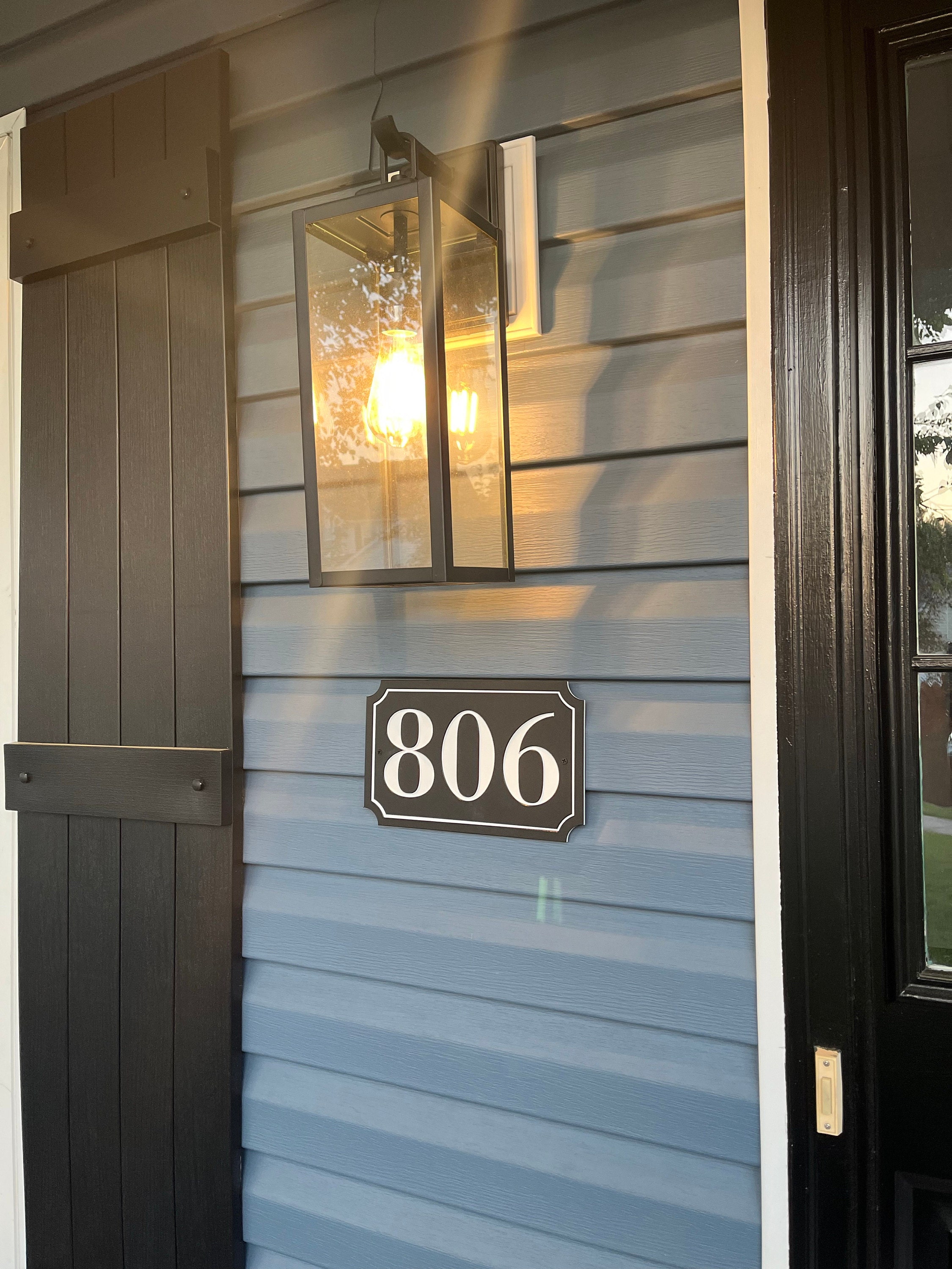 House Numbers Plaque Medium Address Plaque Vertical Custom House Numbers Signs Horizontal HDPE Plastic Weather-Resistant
