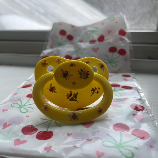 Honeybee Garden Print Adult Pacifier | for Littlespace, Agere - Etsy