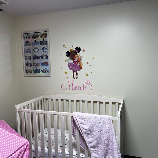Personalized Name Wall Decal | Custom Girl Name Wall Sticker, Nursery ...