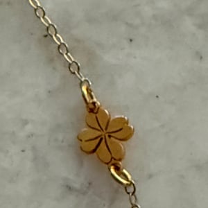 Customer photo, Mini Four Leaf Clover Bracelet