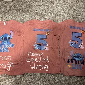 Custom Stitch Birthday Girl Shirt, Stitch Custom Birthday, Disney Birthday Shirt, Kids Birthday Shirts, Personalized Birthday Shirt