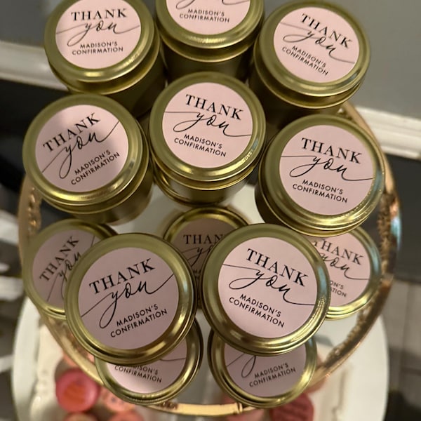 BULK Wedding Favors for Guests - Black Candle Favors BULK - Thank You ...