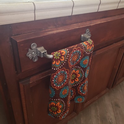 Vintage Towel Rail Silver Towel Bar Shabby Chic Towel Holder Farmhouse ...
